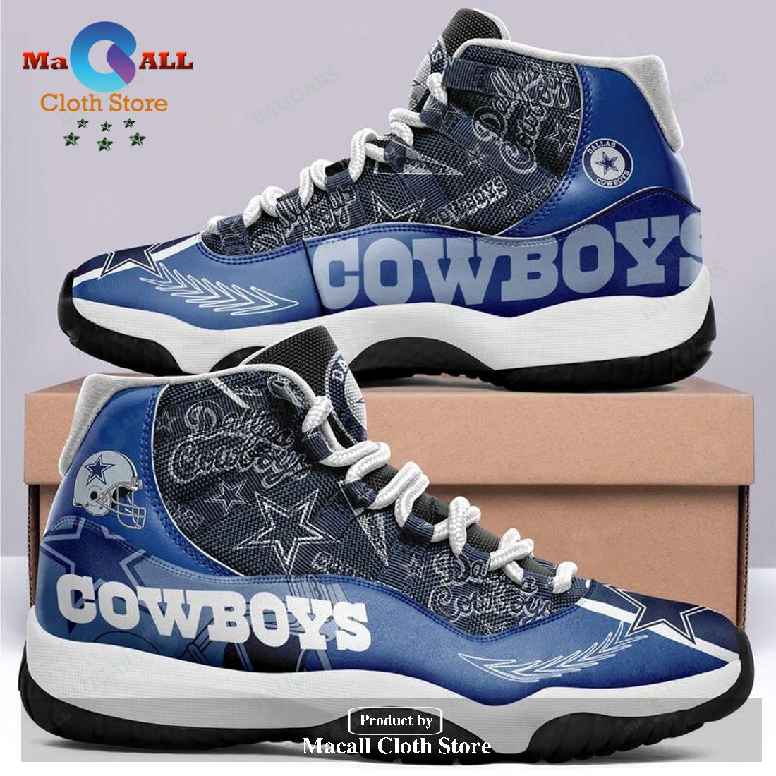 Dallas Cowboys Air Jordan 11 Sneakers Shoes Gifts For Men Women POD Design