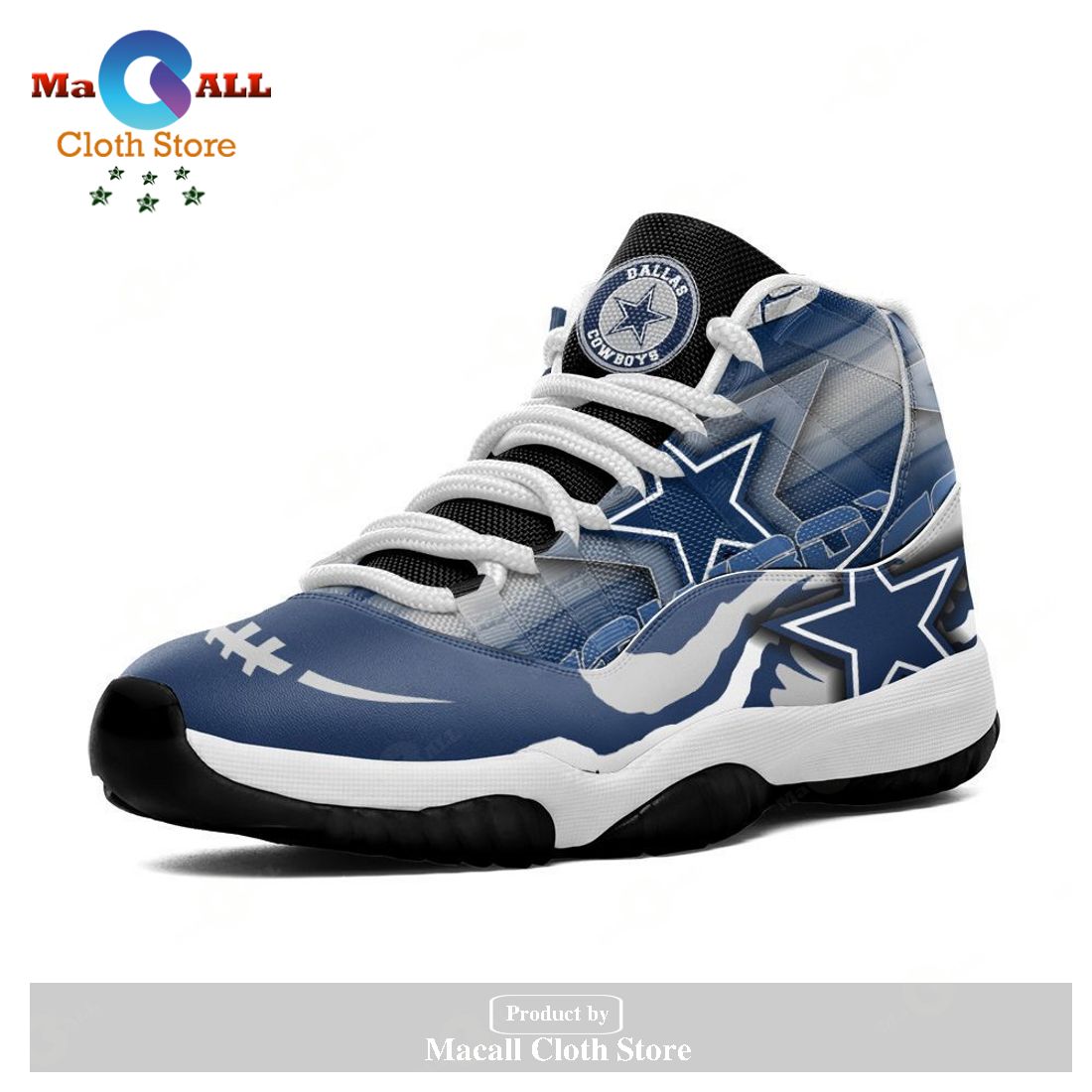 Dallas Cowboys Air Jordan 13 Sneakers, Cowboys Limited Shoes