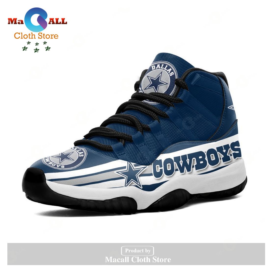 Dallas Cowboys Air Jordan 11 Sneakers Shoes Best Gifts For Men Women POD Design