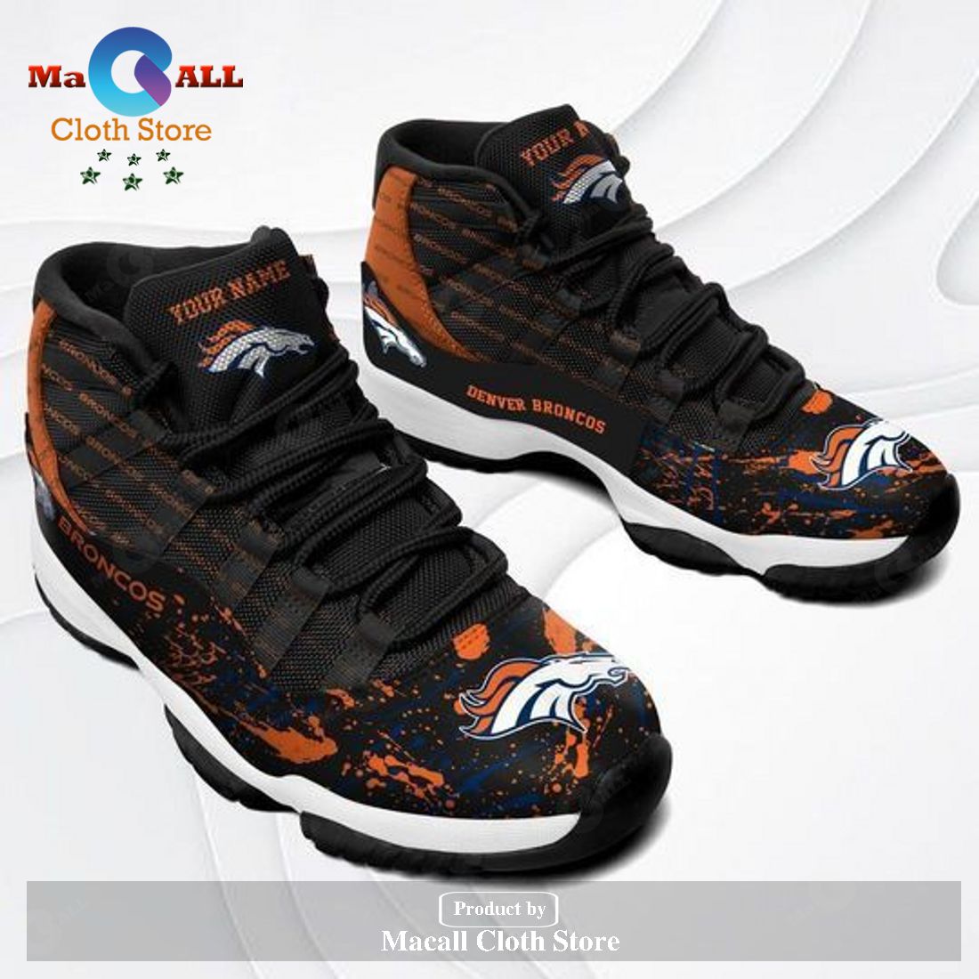 Denver Broncos Air Jordan 11 Sneakers Shoes Hot 2023 Gifts For Men Women POD Design