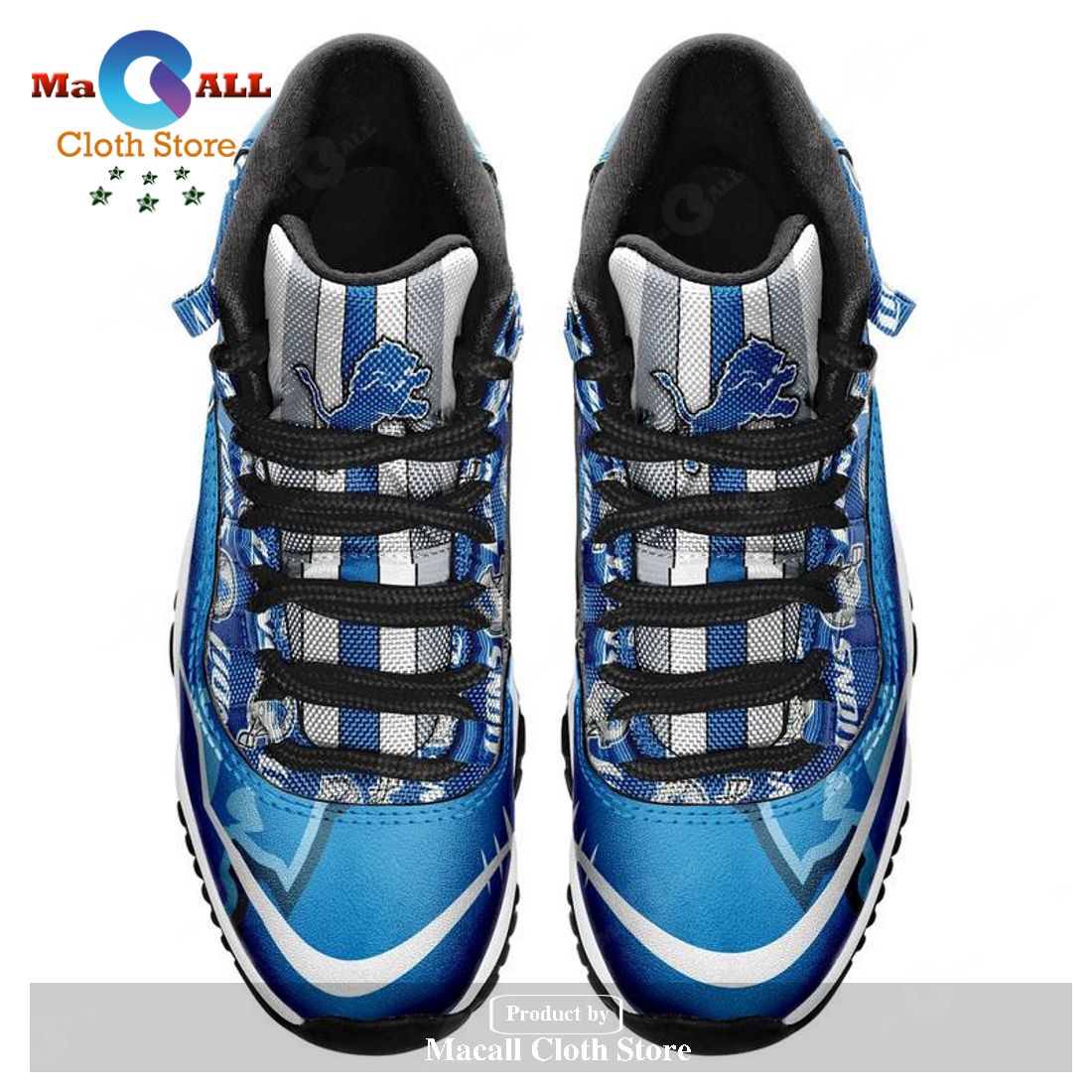 Detroit Lions NFL Air Jordan 11 Sneakers Shoes Gift For Fans