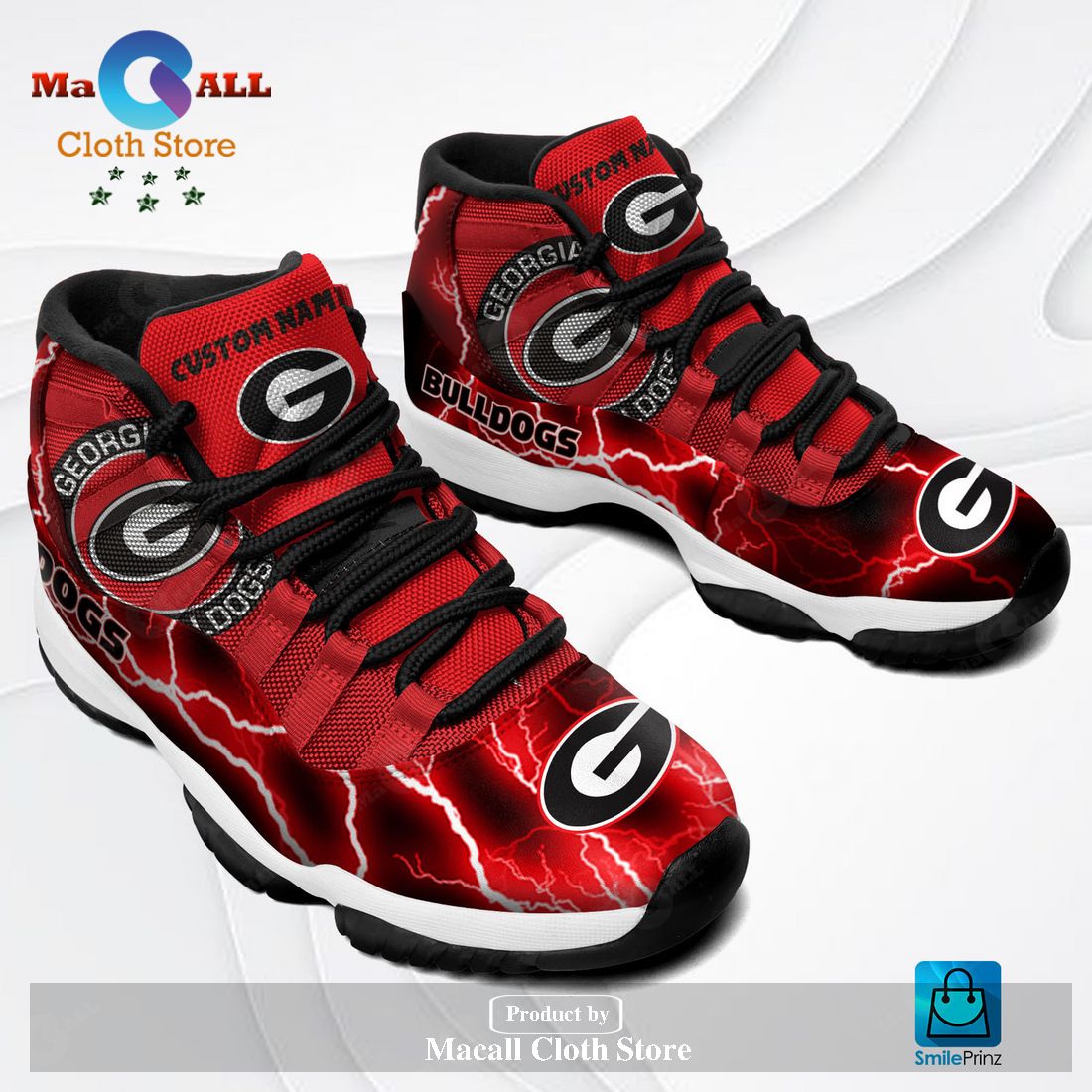 Georgia Bulldogs Custom Name Air Jordan 11 Sneakers Shoes Hot 2023 Gifts For Men Women POD Design