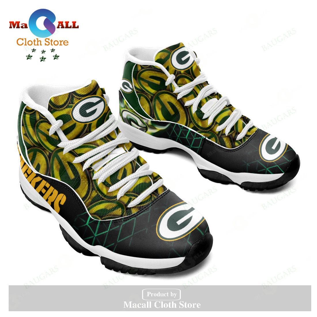 Green Bay Packers Air Jordan 11 Sneakers Shoes Hot 2023 Gifts For Men Women POD Design – AM01