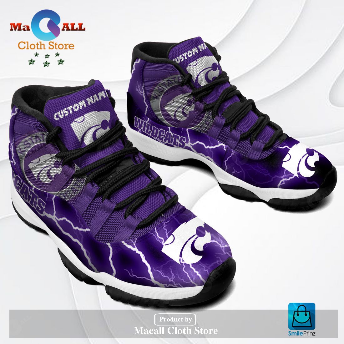 Kansas State Wildcats Custom Name Air Jordan 11 Sneakers Shoes Hot 2023 Gifts For Men Women POD Design