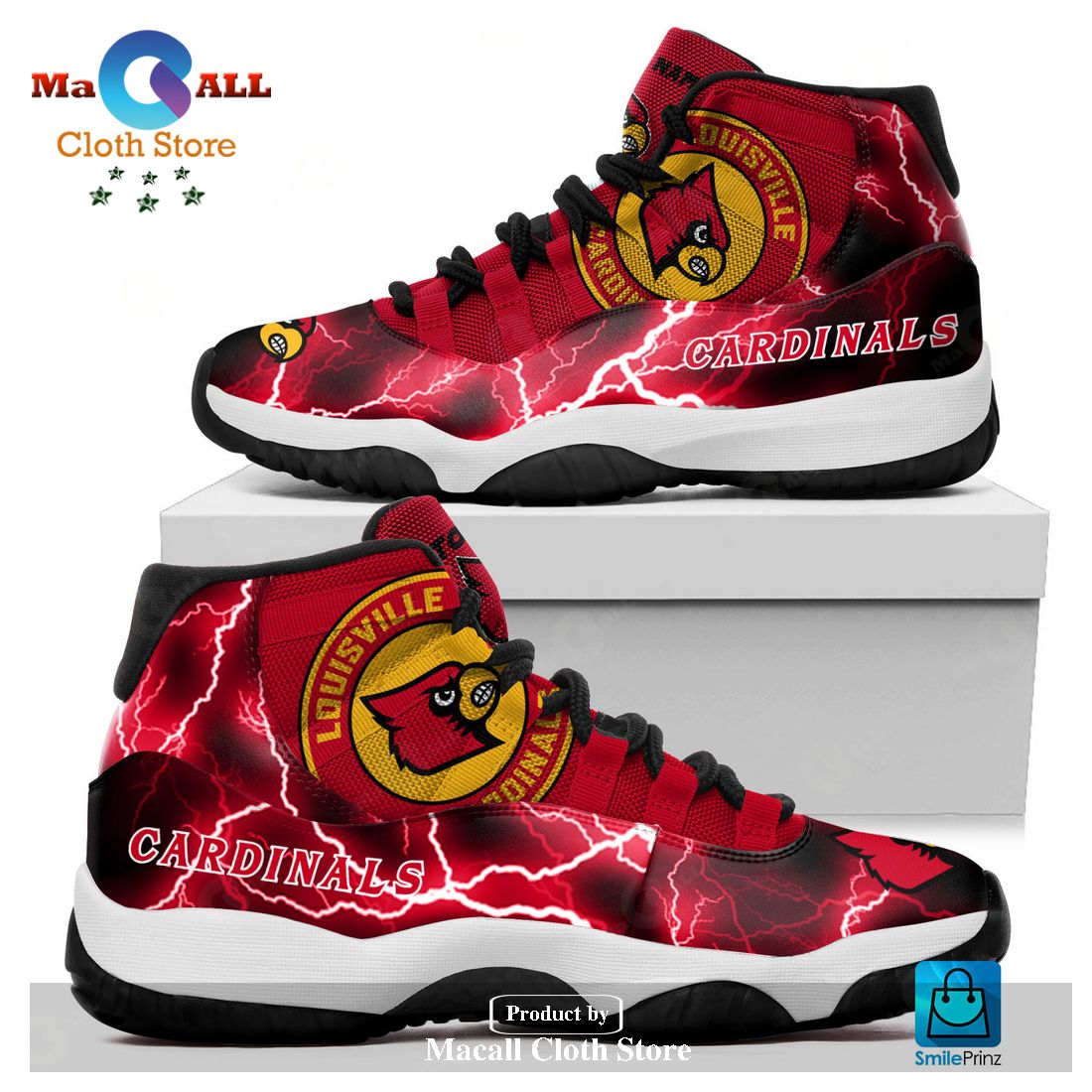 Louisville Cardinals Custom Name Air Jordan 11 Sneakers Shoes Hot 2023 Gifts For Men Women POD Design