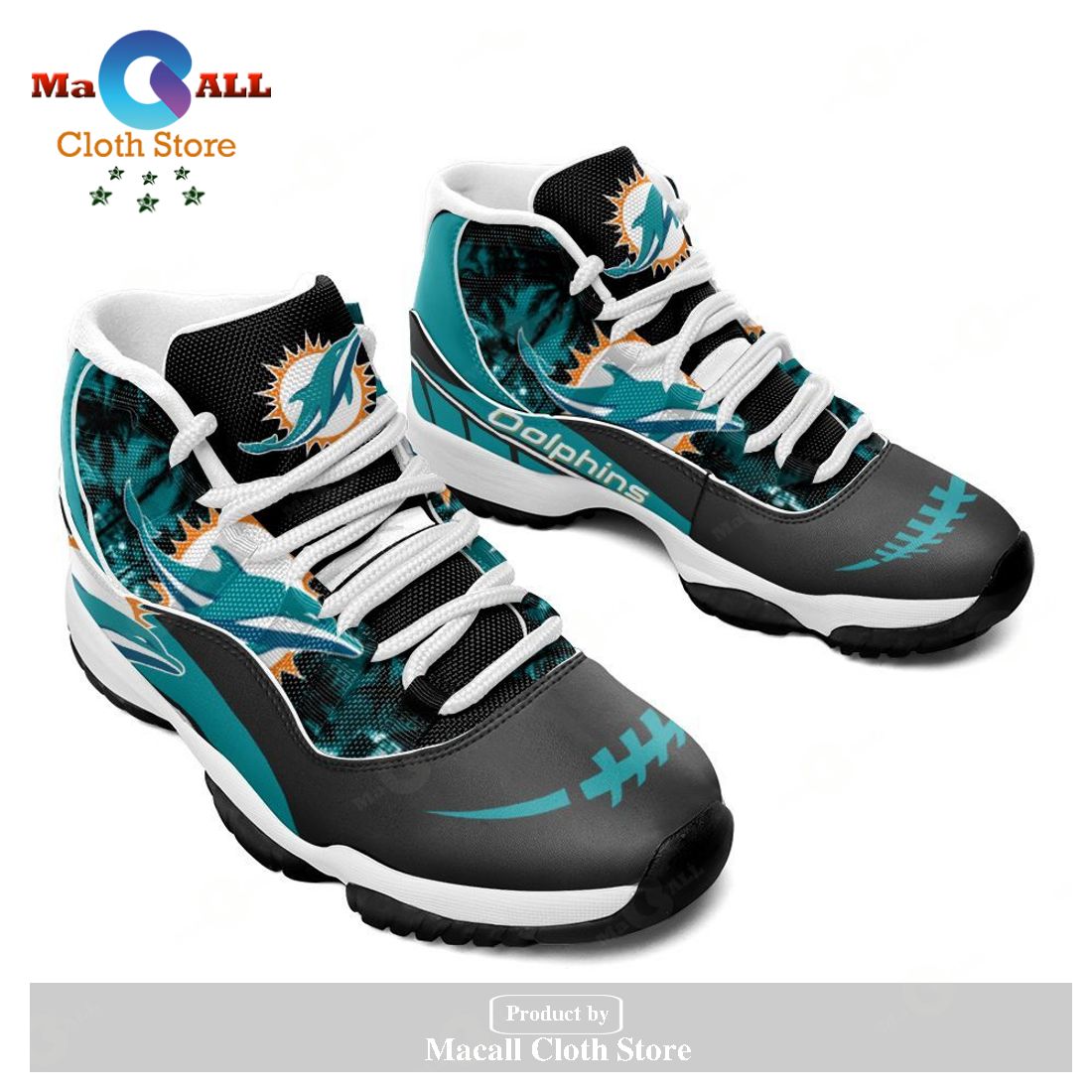 Miami Dolphins Air Jordan 11 Sneakers Shoes Hot 2023 Gifts For Men Women POD Design – AF61