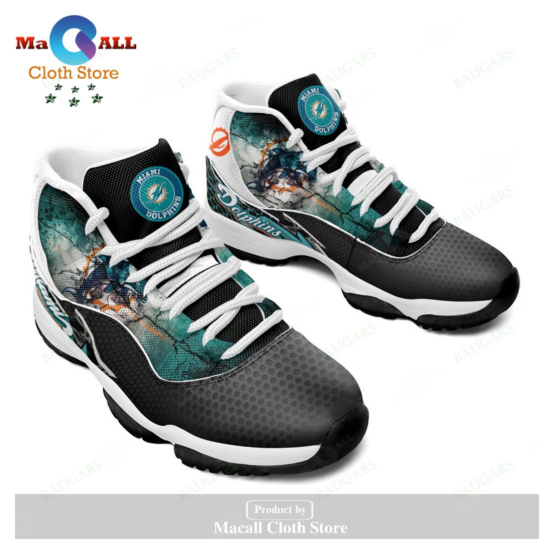Miami Dolphins Air Jordan 11 Sneakers Shoes Hot 2023 Gifts For Men Women POD Design – DO31