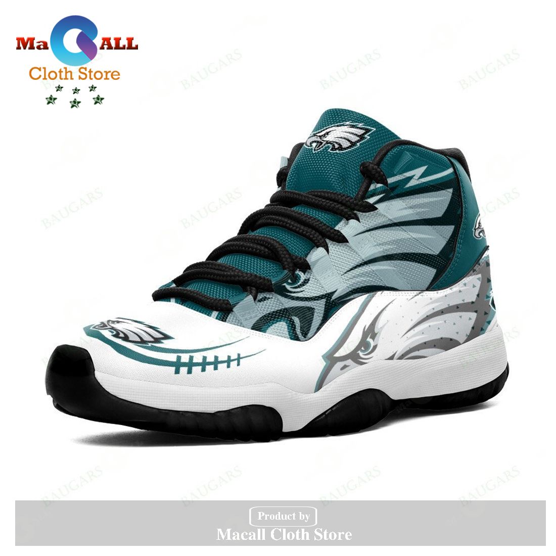 Philadelphia Eagles New Air Jordan 11 Sneakers Shoes Concord Bred Retro  Design Men Women