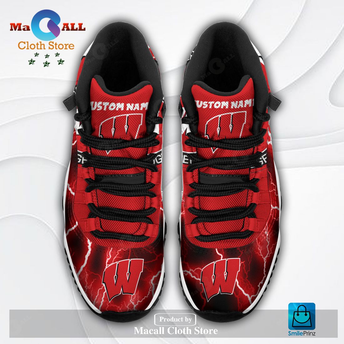Wisconsin Badgers Custom Name Air Jordan 11 Sneakers Shoes Hot 2023 Gifts For Men Women POD Design Wisconsin Badgers Custom Name Air Jordan 11 Sneakers Shoes Hot 2023 Gifts For Men Women POD Design