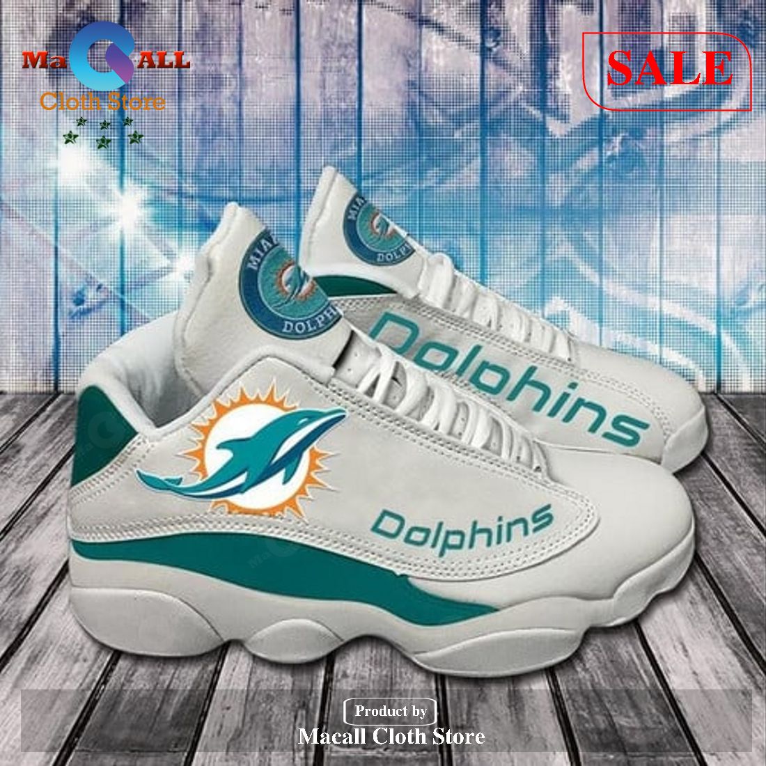 Air Jordan 13 Sneakers Shoes Men's Women's Shoes Miami Dolphins Sport Team Shoes Gift For Fan POD Design Air Jordan 13 Sneakers Shoes Men's Women's Shoes Miami Dolphins Sport Team Shoes Gift For Fan POD Design