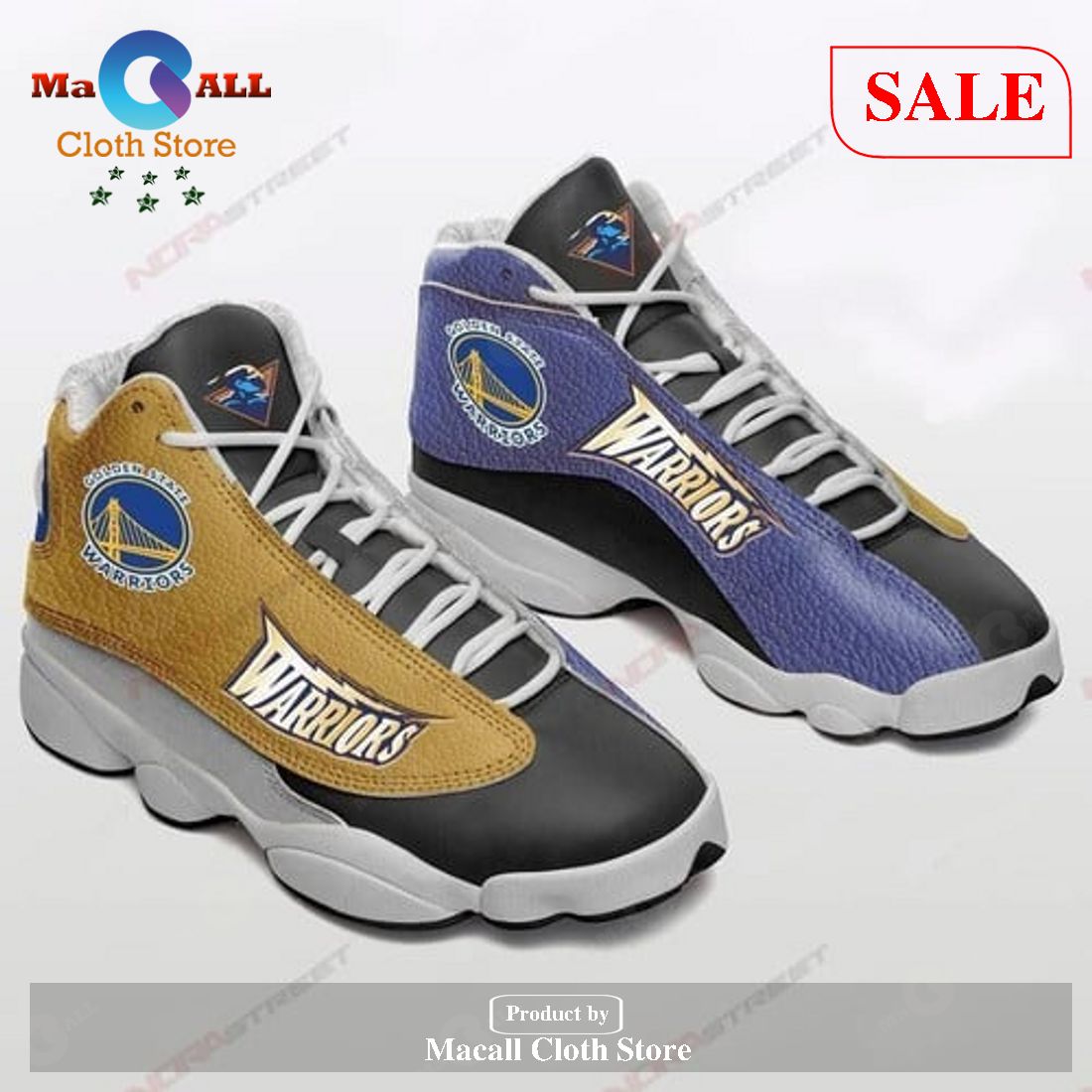 Golden State Warriors Air Jordan 13 Sneakers Sport Gift Shoes For Fan POD Design