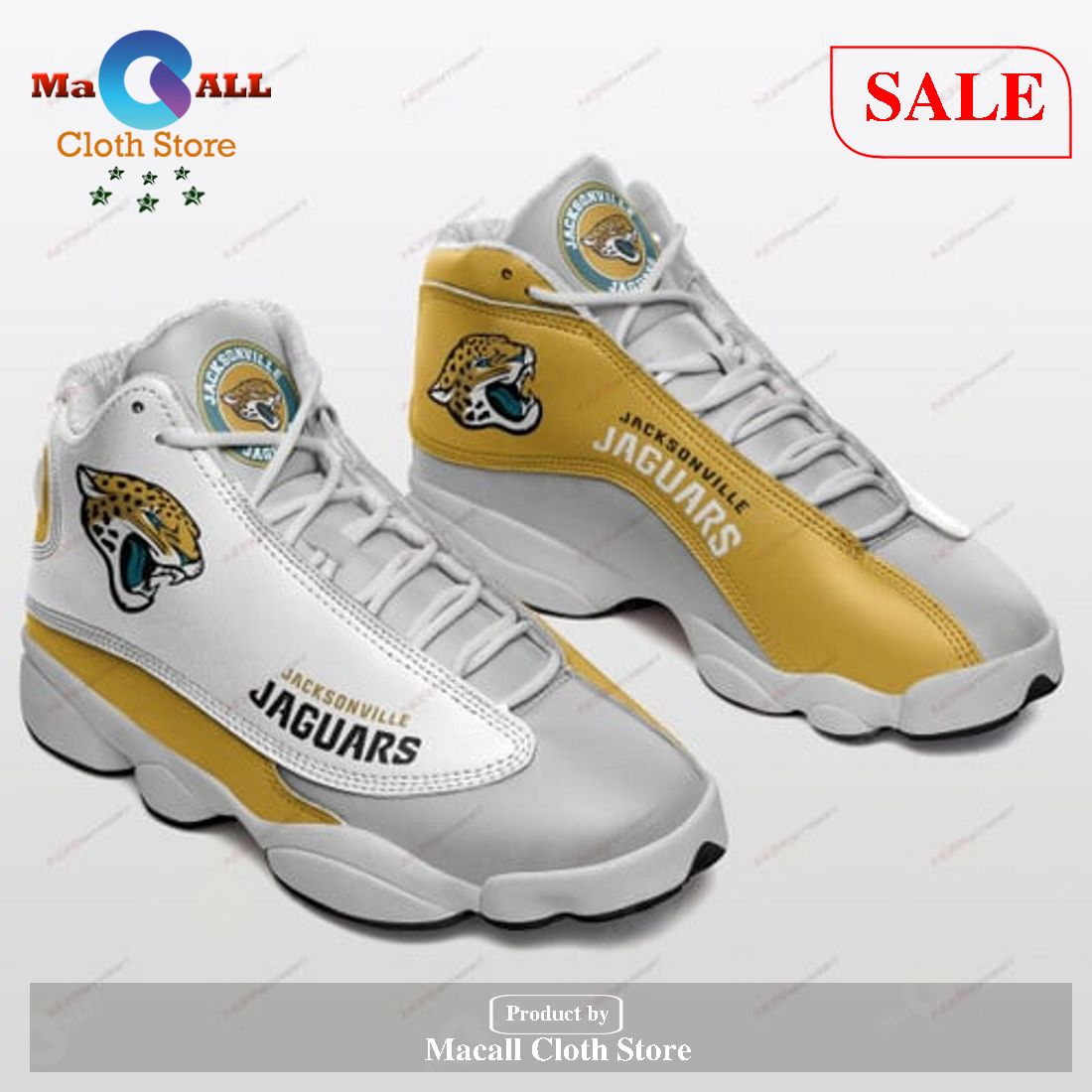 Jacksonville Jaguars Air Jordan 13 Sneakers Sport Gift Shoes For Fan POD Design Jacksonville Jaguars Air Jordan 13 Sneakers Sport Gift Shoes For Fan POD Design