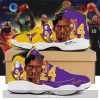 Kobe Bryant LA Lakers Black Mamba Sport Shoes, Air Jordan 13 Shoes Sneaker Sport Team Shoes Gift For Fan POD Design