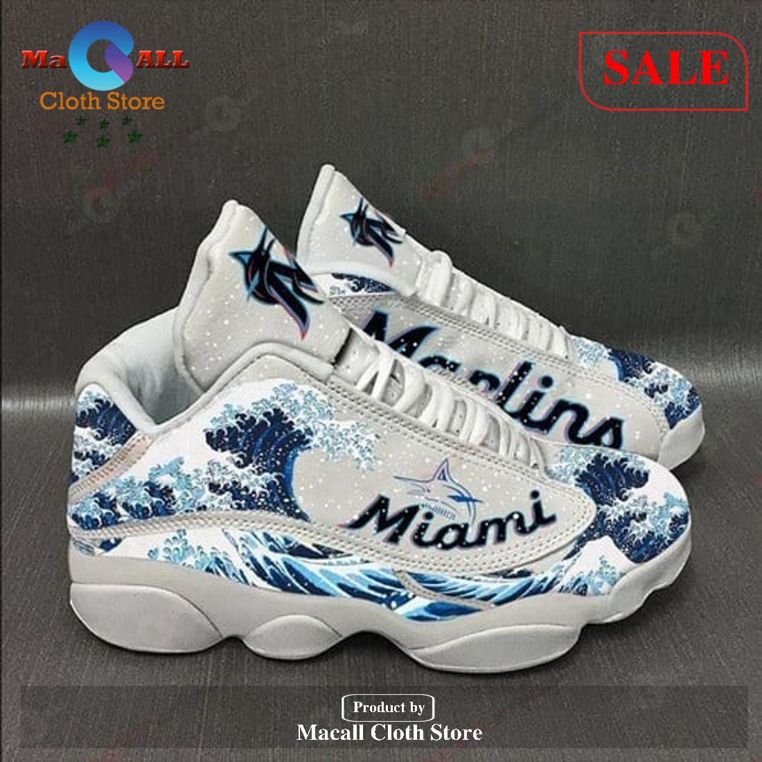 Miami Marlins Air Jordan 13 Sneakers Sport Gift Shoes For Fan POD Design Miami Marlins Air Jordan 13 Sneakers Sport Gift Shoes For Fan POD Design