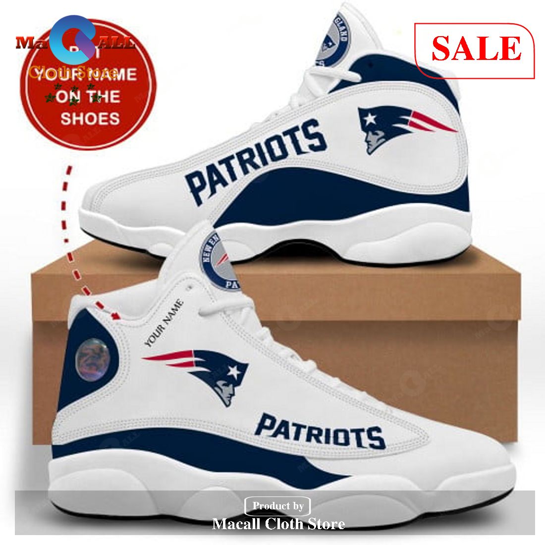 New England Patriots Air Jordan 13 Sneakers Sport Gift Shoes For Fan POD Design - LK31 New England Patriots Air Jordan 13 Sneakers Sport Gift Shoes For Fan POD Design - LK31