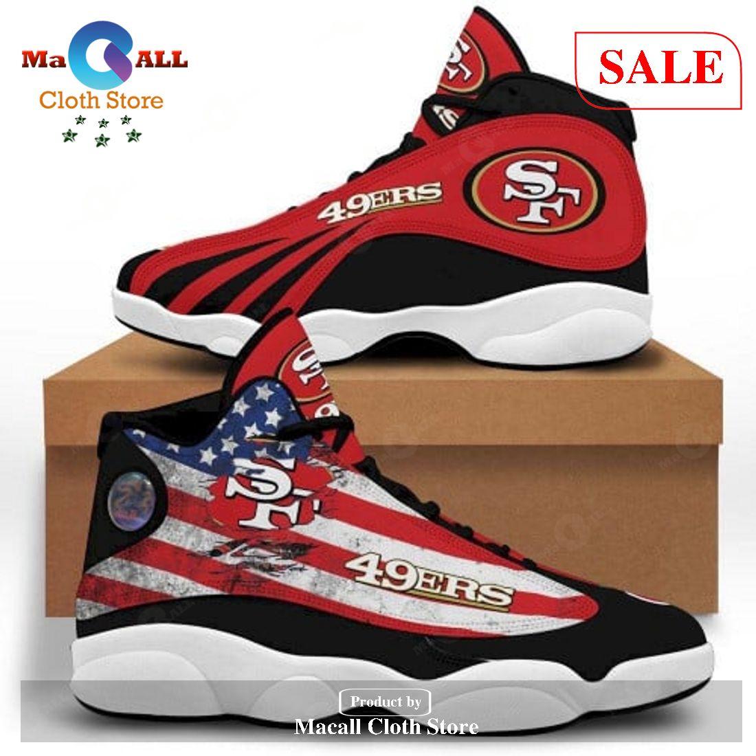 Personalized San Francisco 49ers Air Jordan 13 Sneakers Sport Shoes Gift For Fan POD Design - NK41 Personalized San Francisco 49ers Air Jordan 13 Sneakers Sport Shoes Gift For Fan POD Design - NK41