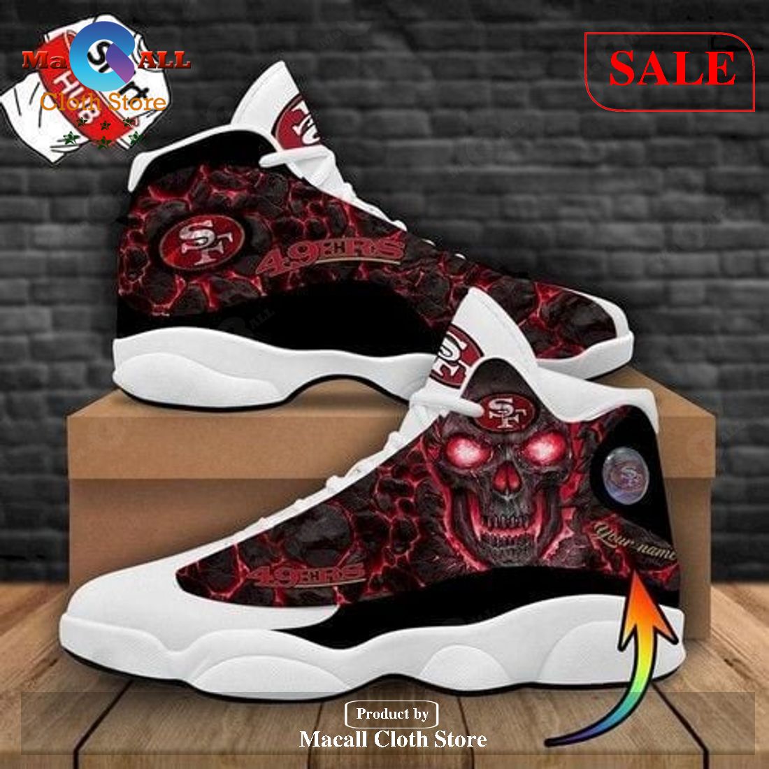 Personalized San Francisco 49Ers JD13 Shoes, Air Jordan 13 Sport Shoes Gift For Fan POD Design Personalized San Francisco 49Ers JD13 Shoes, Air Jordan 13 Sport Shoes Gift For Fan POD Design