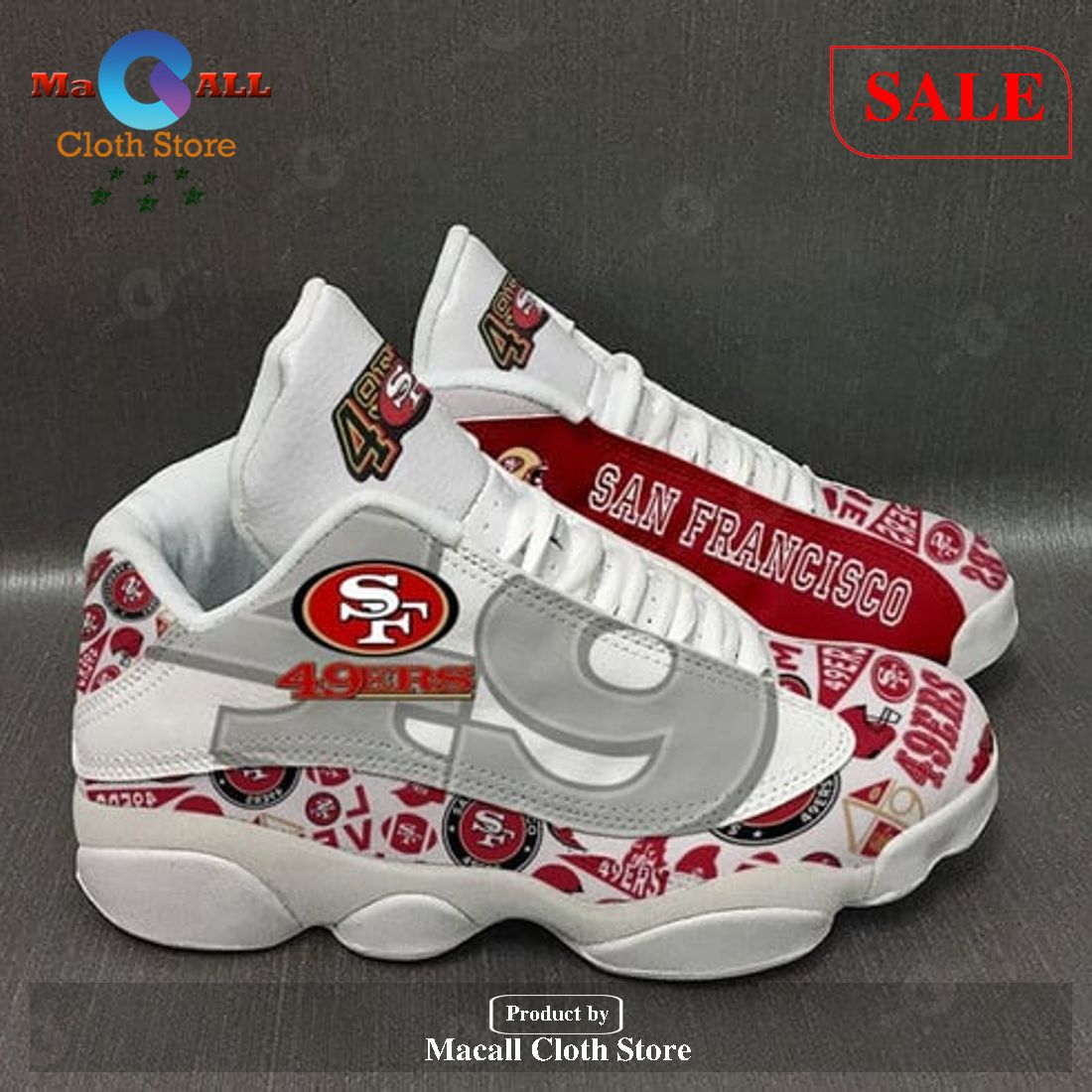San Francisco 49erss Air Jordan 13 Sport Team Shoes Gift For Fan POD Design