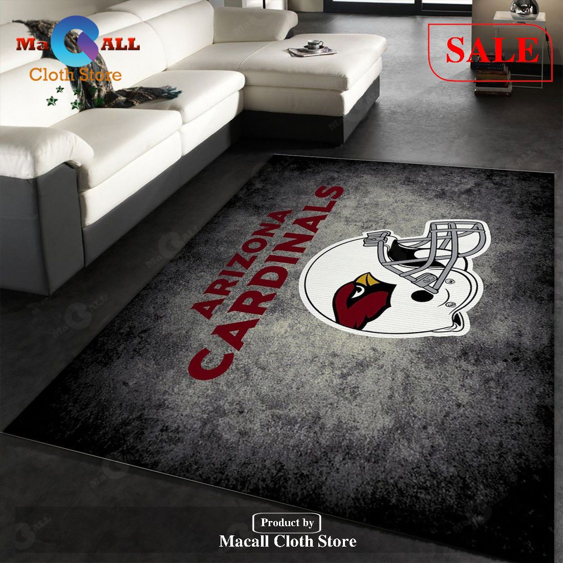 [SALE] Arizona Cardinals Imperial Distressed Rug NFL Team Logos Area Rug, Living room and bedroom Rug – Indoor Outdoor Rugs