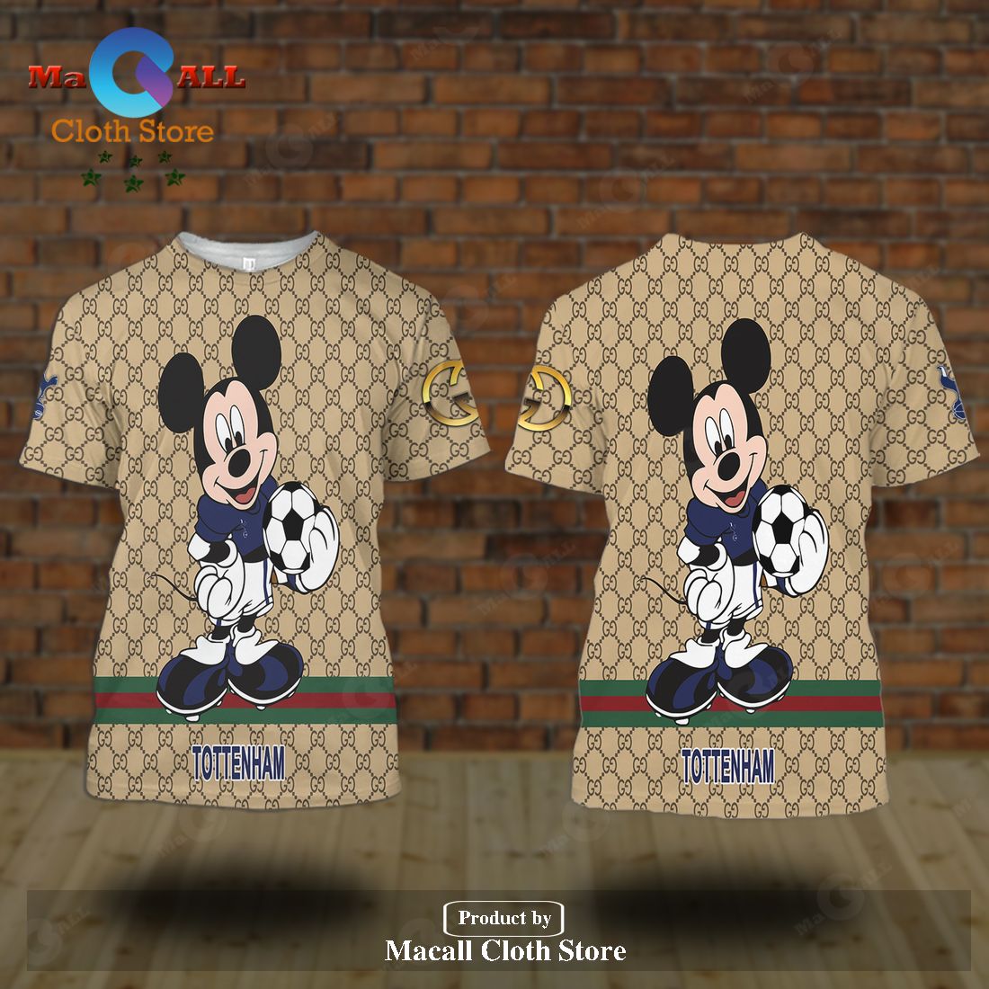 Tottenham Gucci Mickey Mixing Trending Style Hoodie Sweatshirt 3D LIMITED EDITION