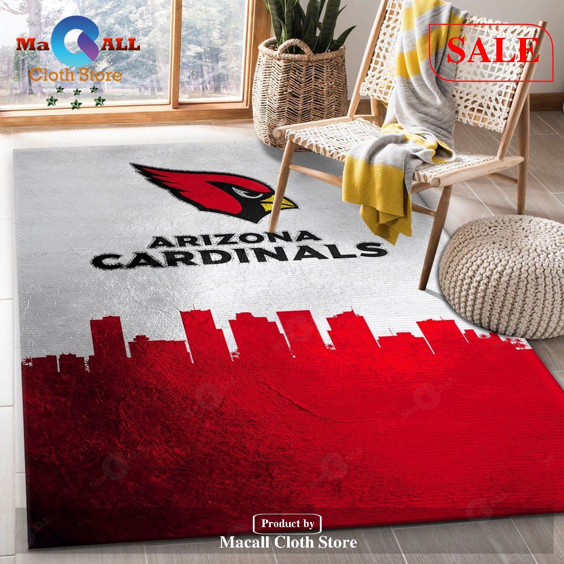 Arizona Cardinals Skyline NFL Team Logos Area Rug, Living Room And Bedroom  Rug, Indoor Outdoor Rugs - Bring Your Ideas, Thoughts And Imaginations Into  Reality Today