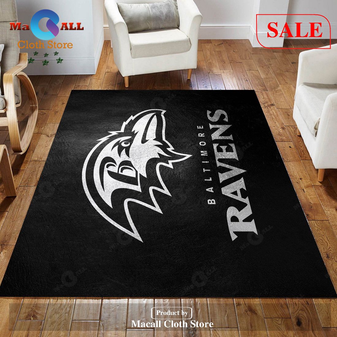 [SALE] Baltimore Ravens Silver NFL Area Rug For Christmas, Living Room Rug, Home Decor Floor Decor – Indoor Outdoor Rugs