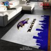 [SALE] Baltimore Ravens Skyline 2 NFL Area Rug Carpet, Bedroom, Christmas Gift – Indoor Outdoor Rugs