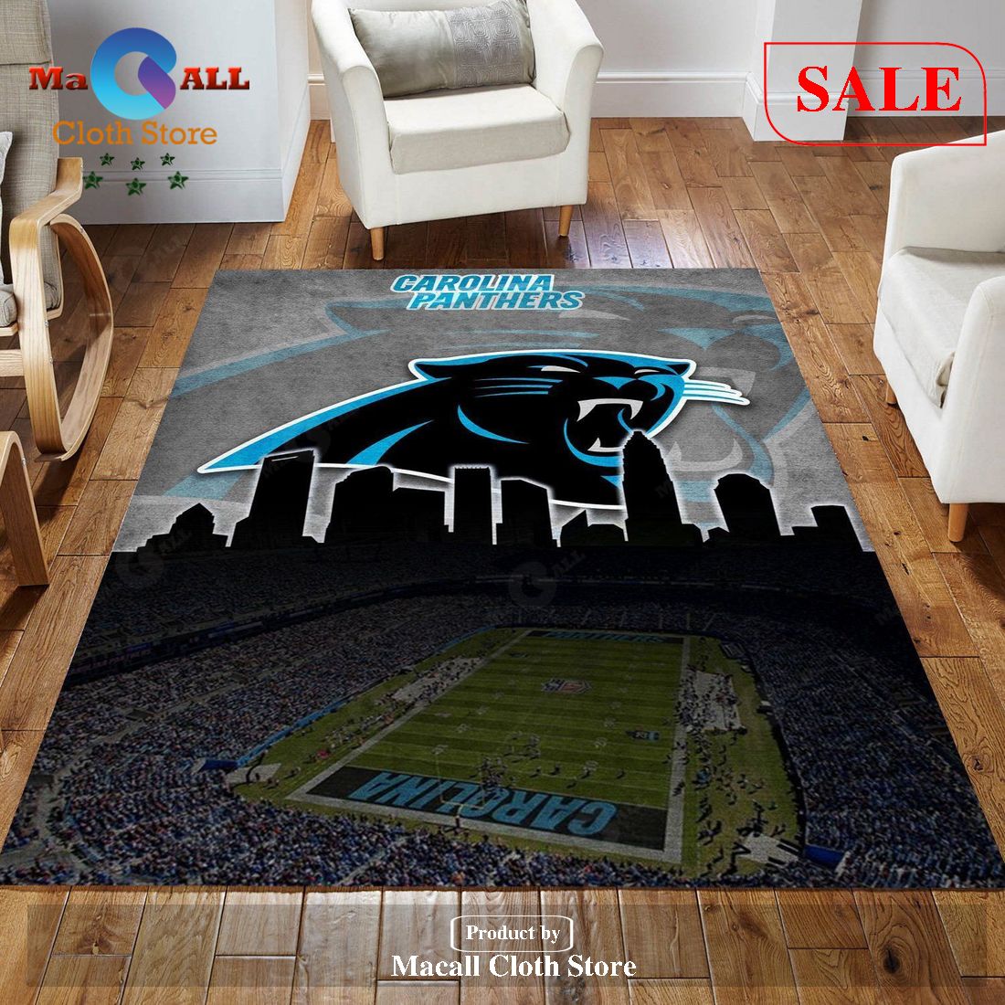 Carolina Panthers Logo Nfl Nfl Area Rug For Gift Living Room Rug