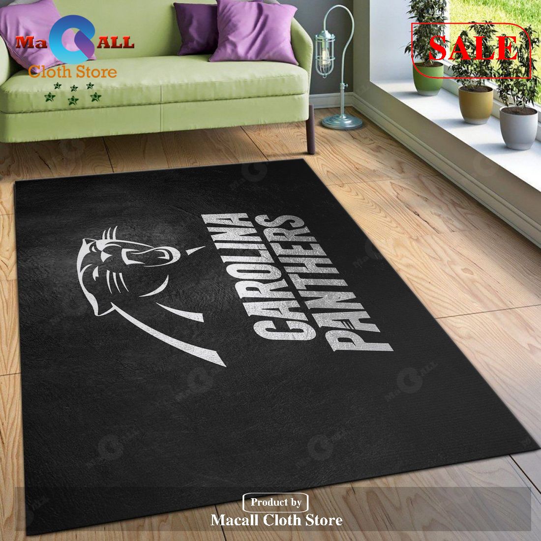 [SALE] Carolina Panthers Silver NFL Team Logos Area Rug, Bedroom, Christmas Gift US Decor – Indoor Outdoor Rugs