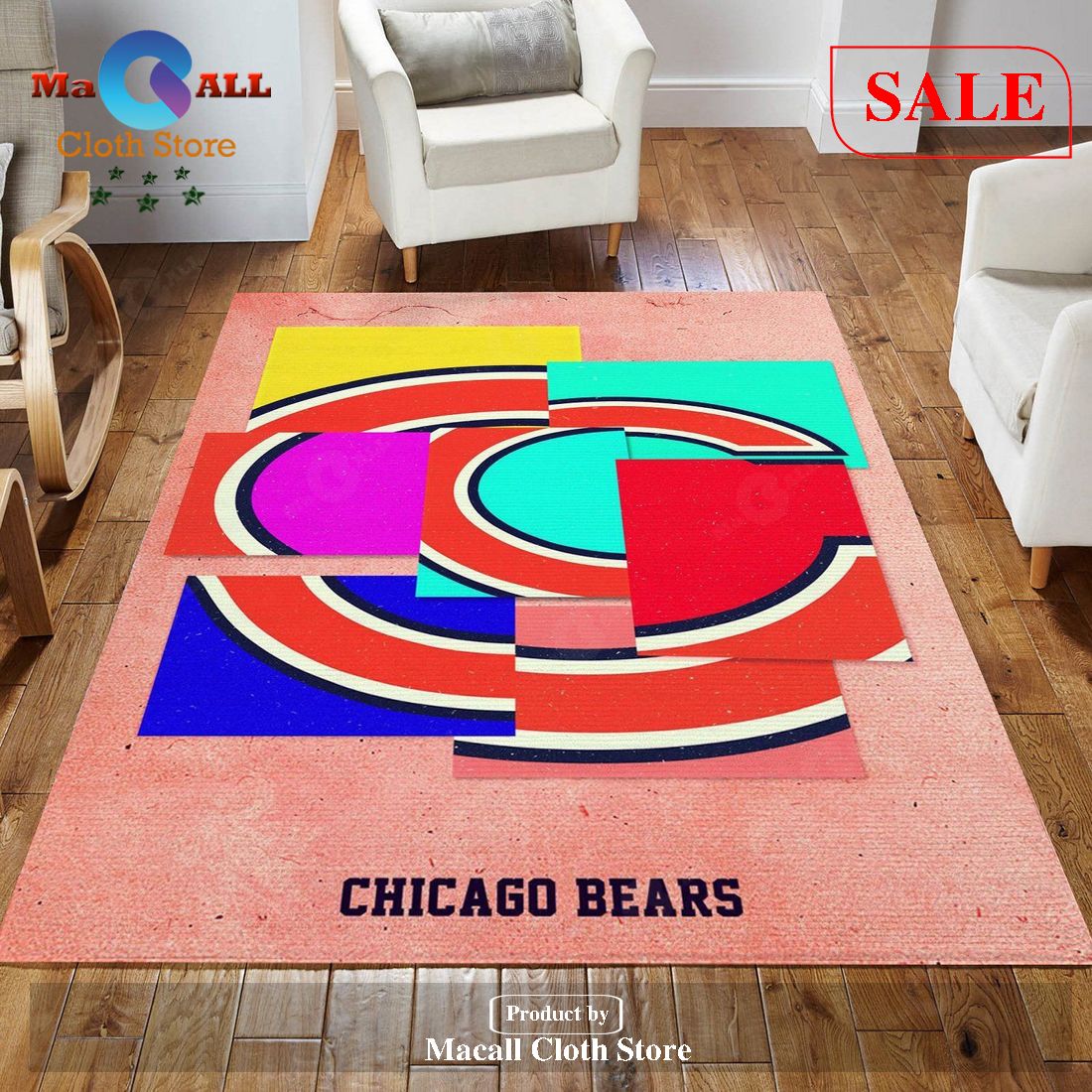 [SALE] Chicago Bears NFL Rug Bedroom Rug US Gift Decor – Indoor Outdoor Rugs – KZ61