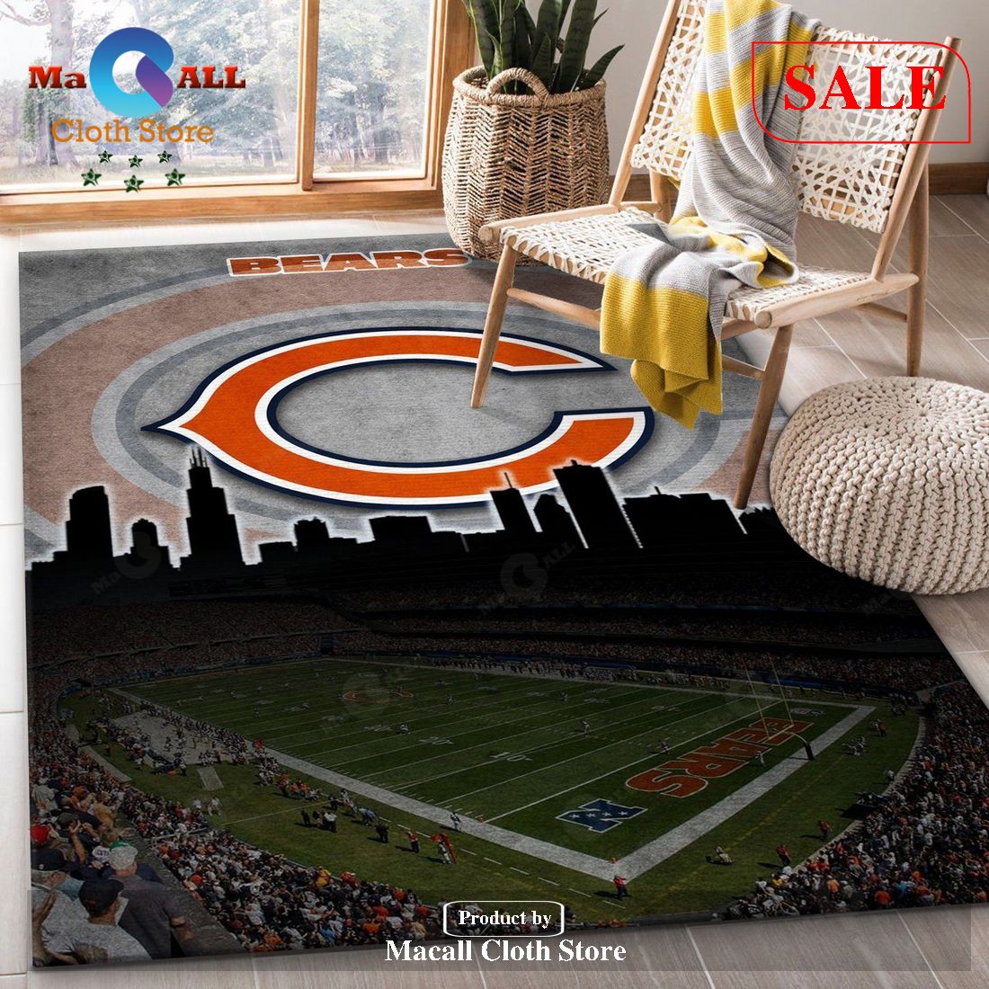 [SALE] Chicago Bears NFL Rug Living Room Rug Home US Decor – Indoor Outdoor Rugs