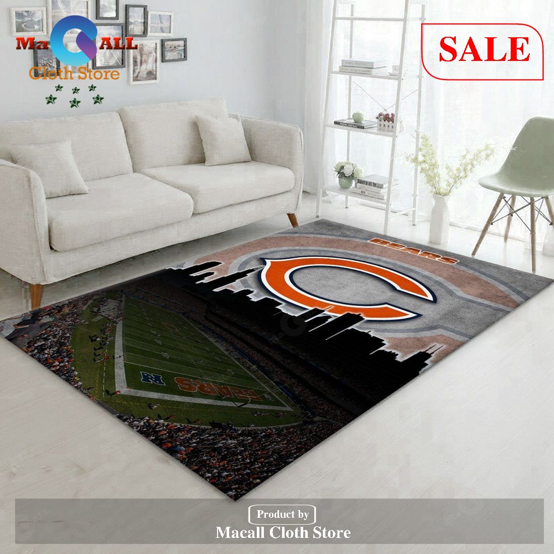 [SALE] Chicago Bears NFL Rug Living Room Rug Home US Decor – Indoor Outdoor Rugs