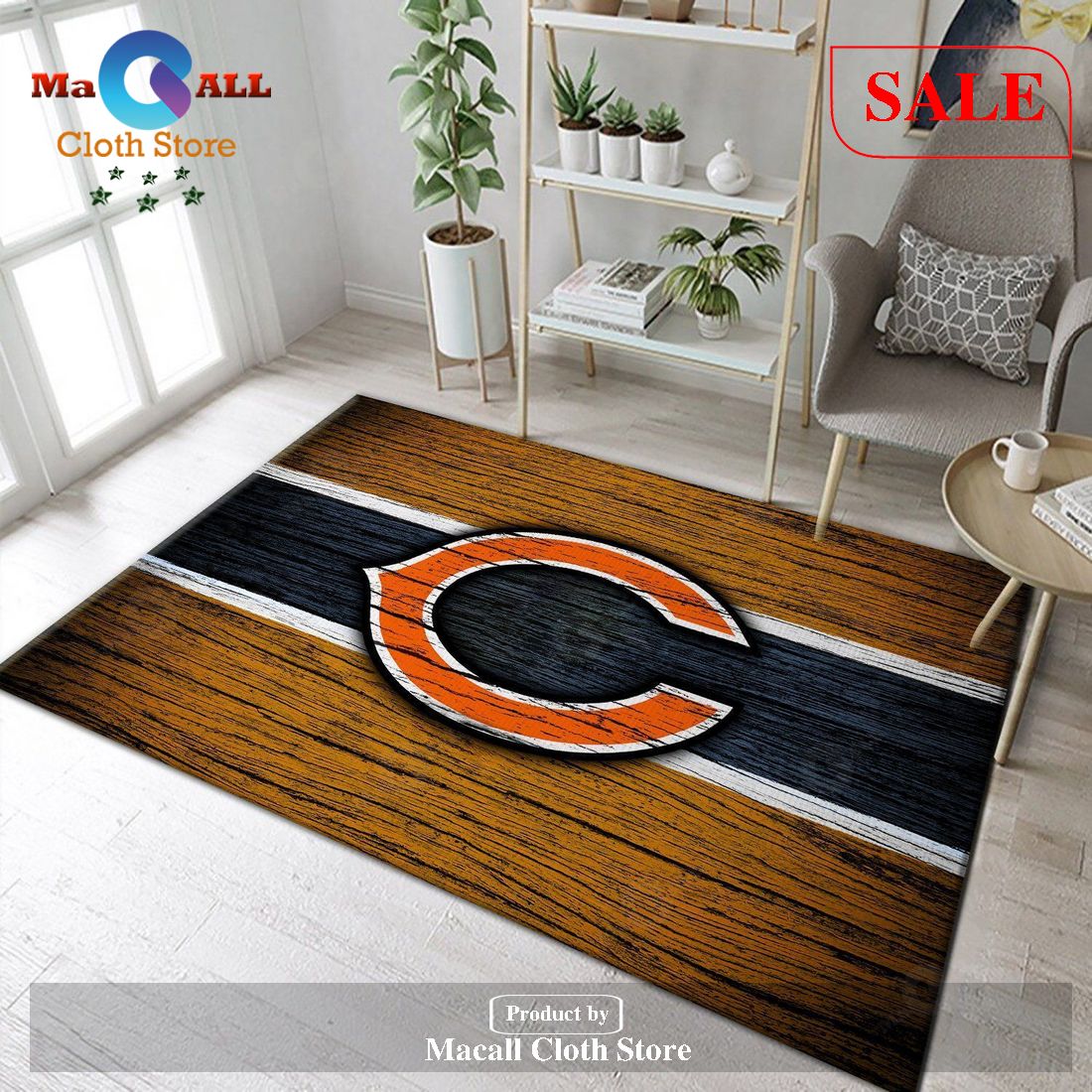 [SALE] Chicago Bears NFL Rug Room Carpet Sport Custom Area Floor Home Decor V1 – Indoor Outdoor Rugs