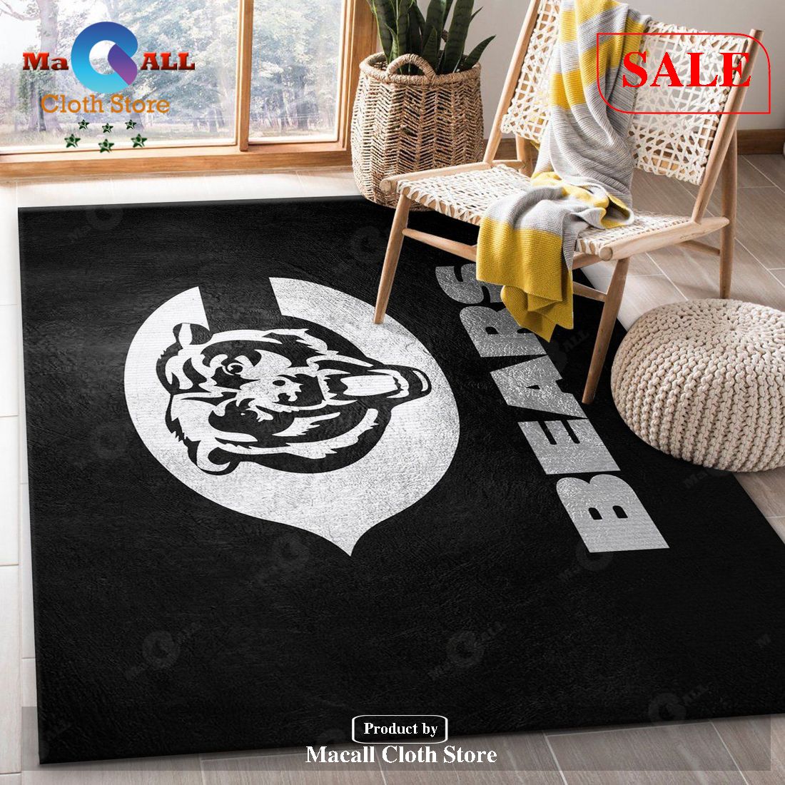 [SALE] Chicago Bears Silver NFL Area Rug Carpet, Kitchen Rug, US Gift Decor – Indoor Outdoor Rugs