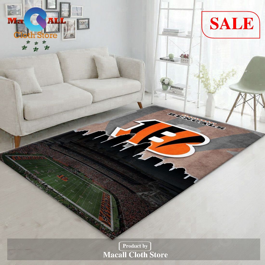 [SALE] Cincinnati Bengals NFL Area Rug Bedroom Rug Home US Decor – Indoor Outdoor Rugs