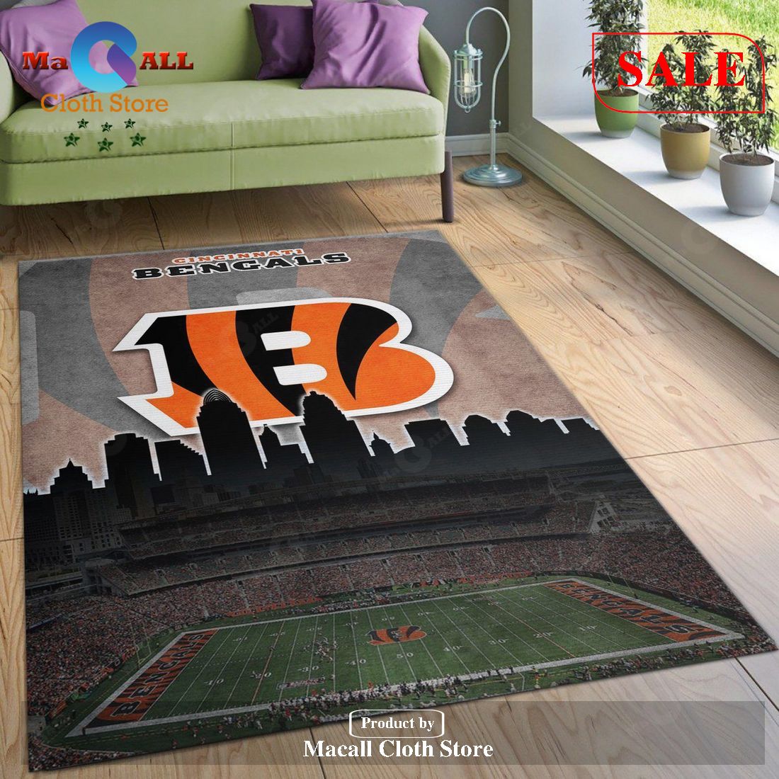 [SALE] Cincinnati Bengals NFL Area Rug Bedroom Rug Home US Decor – Indoor Outdoor Rugs