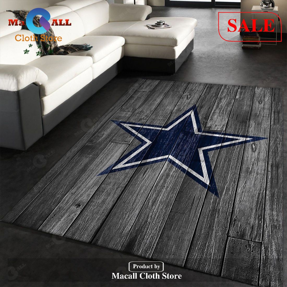 [SALE] Dallas Cowboys NFL Team Logo Grey Wooden Style Style Nice Gift Home Decor Rectangle Area Rug – Indoor Outdoor Rugs