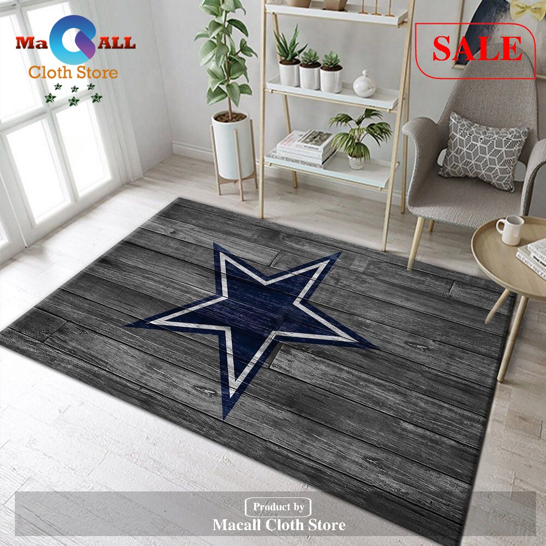 [SALE] Dallas Cowboys NFL Team Logo Grey Wooden Style Style Nice Gift Home Decor Rectangle Area Rug – Indoor Outdoor Rugs