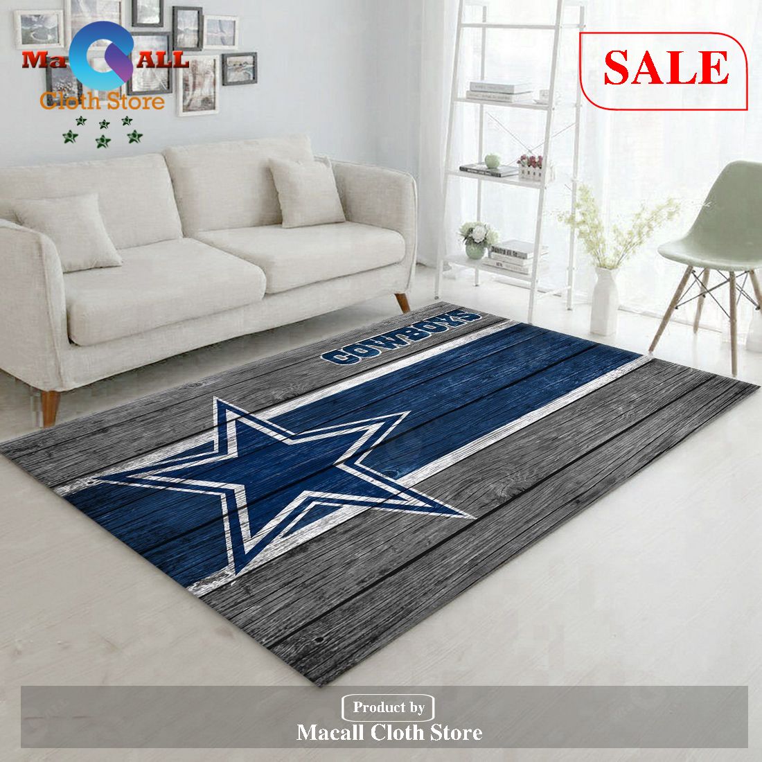 [SALE] Dallas Cowboys NFL Team Logo Wooden Style Style Nice Gift Home Decor Rectangle Area Rug – Indoor Outdoor Rugs