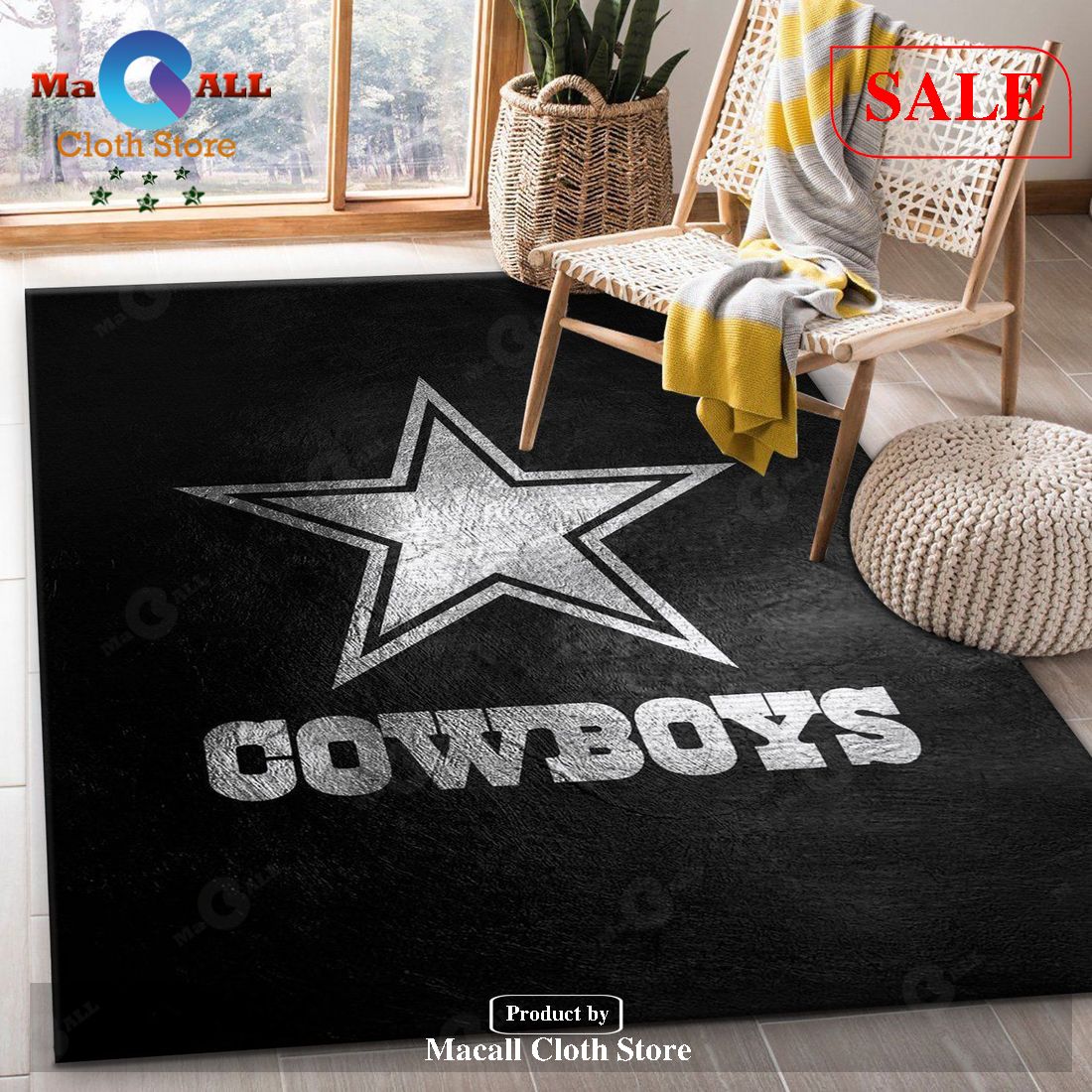 [SALE] Dallas Cowboys Silver NFL Area Rug For Christmas, Kitchen Rug, Family Gift US Decor – Indoor Outdoor Rugs