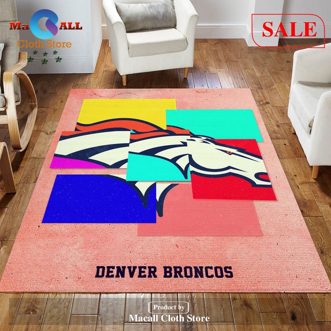 [SALE] Denver Broncos NFL Area Rug For Christmas Living Room Rug Christmas Gift US Decor – Indoor Outdoor Rugs