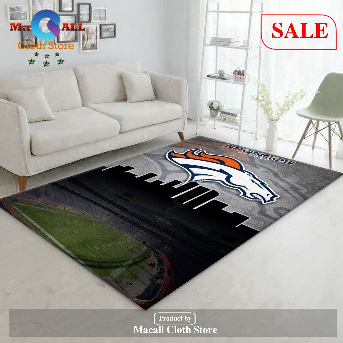 [SALE] Denver Broncos NFL Area Rug Living Room Rug Home US Decor – Indoor Outdoor Rugs