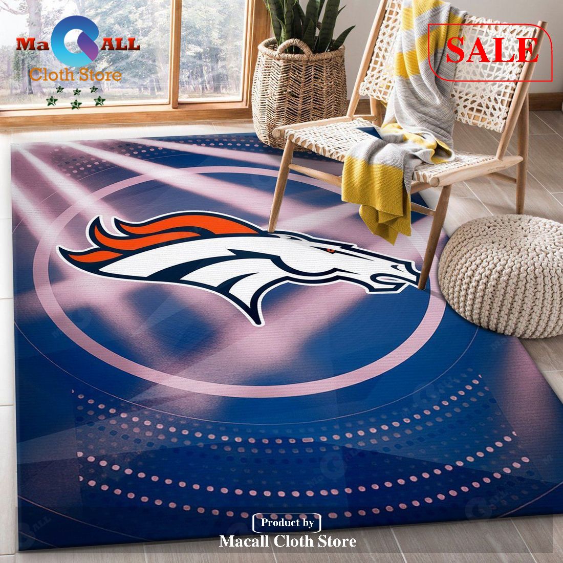 [SALE] Denver Broncos NFL Rug Bedroom Rug Christmas Gift US Decor – Indoor Outdoor Rugs