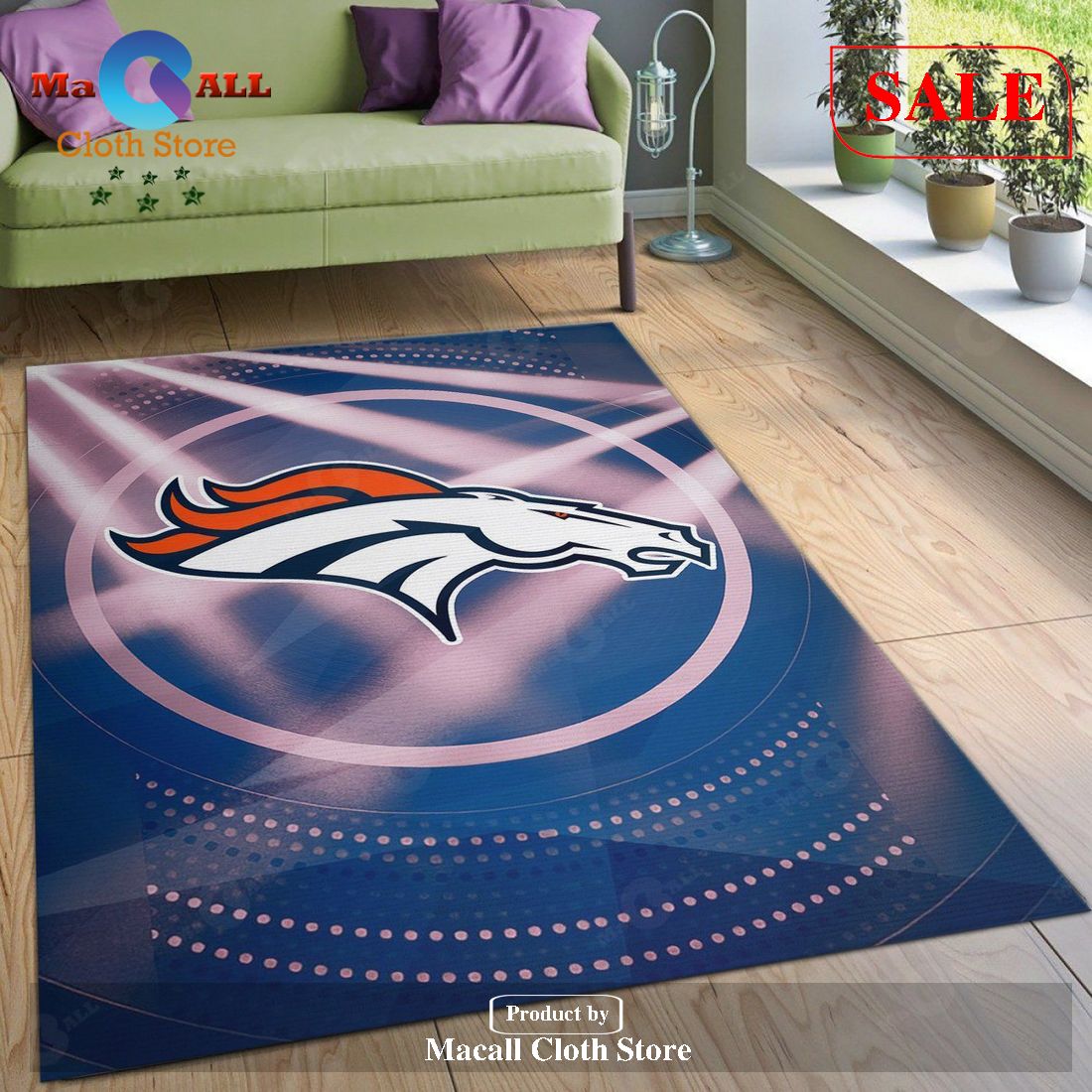 [SALE] Denver Broncos NFL Rug Bedroom Rug Christmas Gift US Decor – Indoor Outdoor Rugs