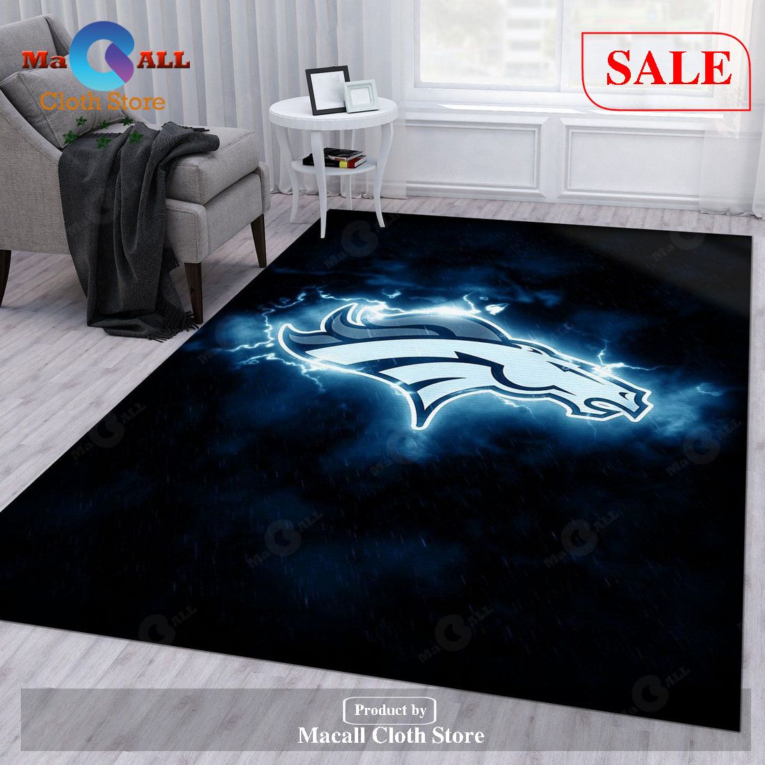 [SALE] Denver Broncos NFL Rug Bedroom Rug US Gift Decor – Indoor Outdoor Rugs
