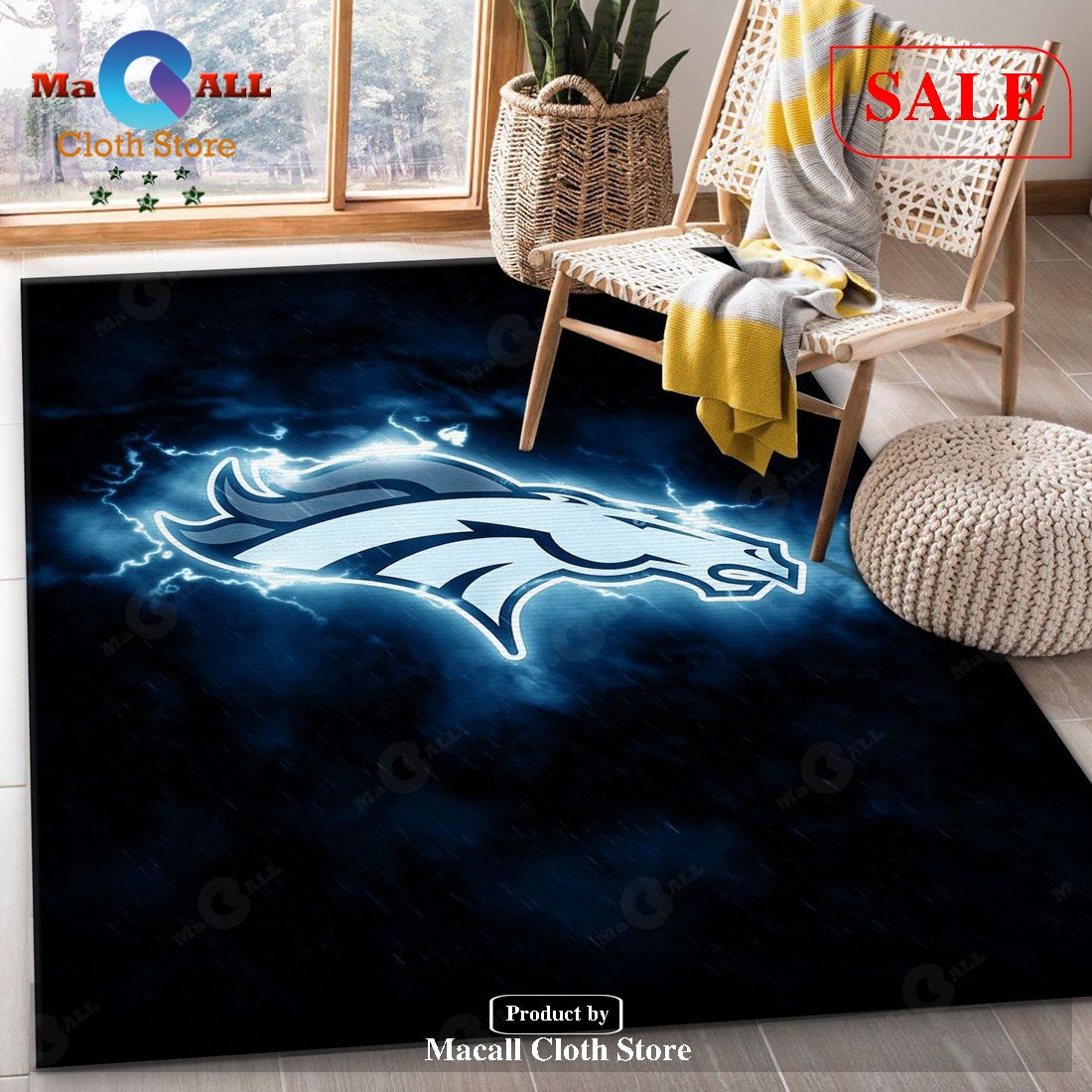 [SALE] Denver Broncos NFL Rug Bedroom Rug US Gift Decor – Indoor Outdoor Rugs