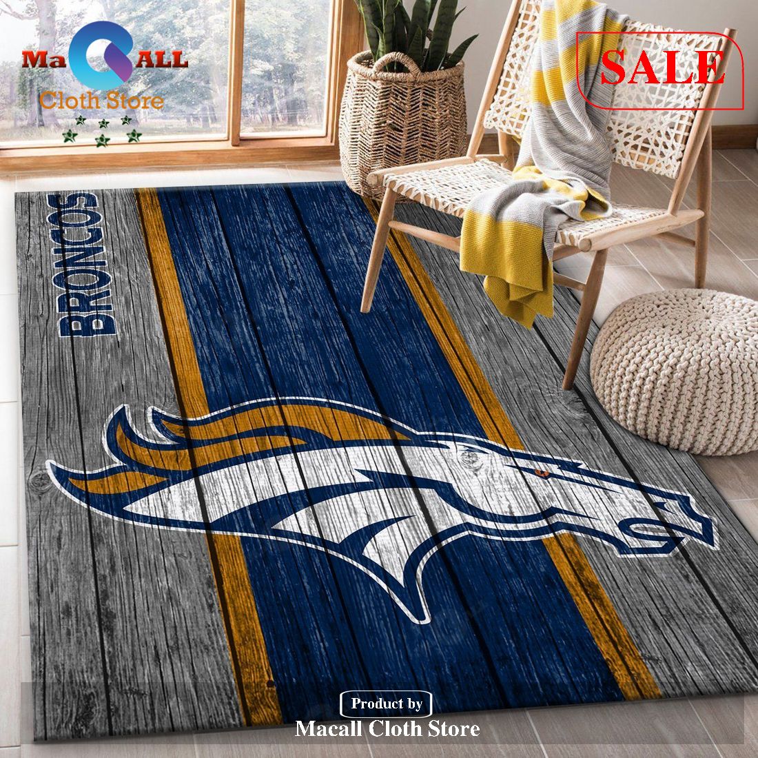 [SALE] Denver Broncos NFL Team Logo Wooden Style Style Nice Gift Home Decor Rectangle Area Rug – Indoor Outdoor Rugs