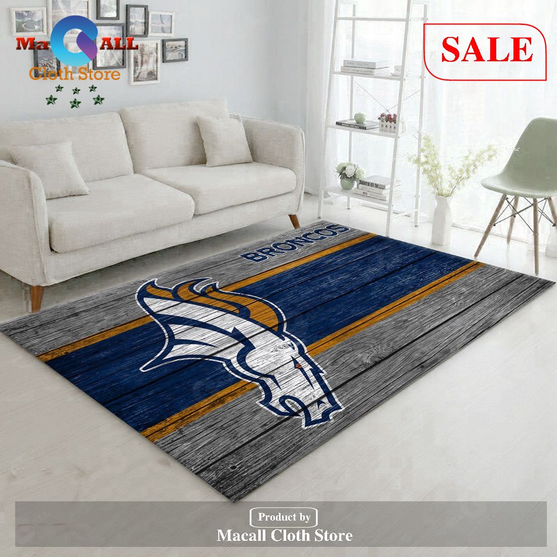 [SALE] Denver Broncos NFL Team Logo Wooden Style Style Nice Gift Home Decor Rectangle Area Rug – Indoor Outdoor Rugs