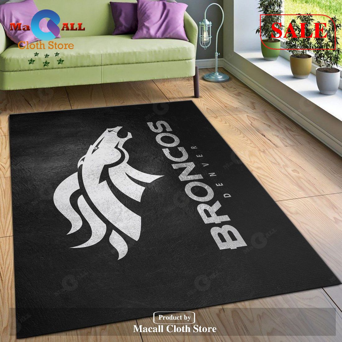 [SALE] Denver Broncos Silver NFL Team Logos Area Rug, Kitchen Rug – Indoor Outdoor Rugs
