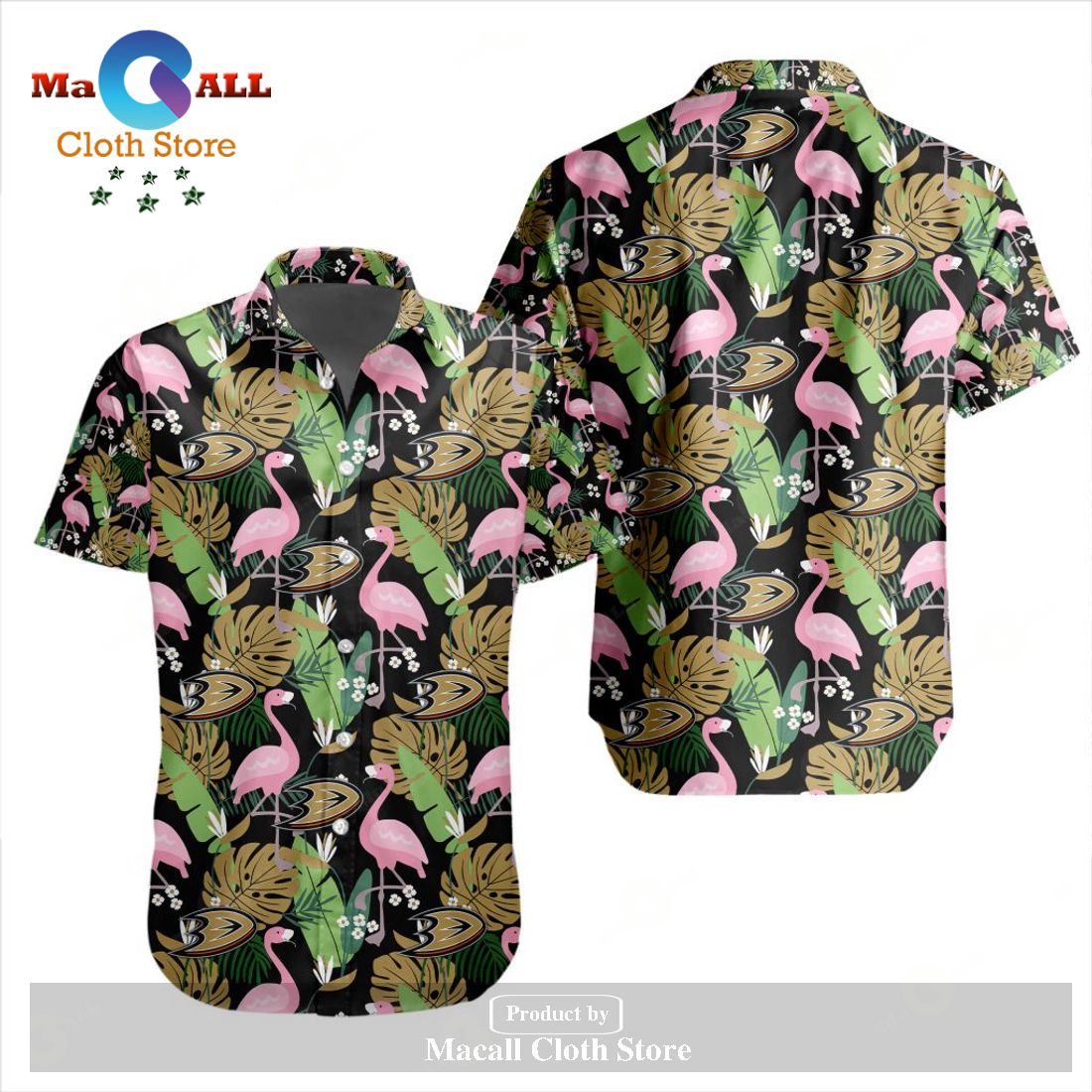 NHL Anaheim Ducks Crane Bird Special Design Button Hawaiian Shirt and ...